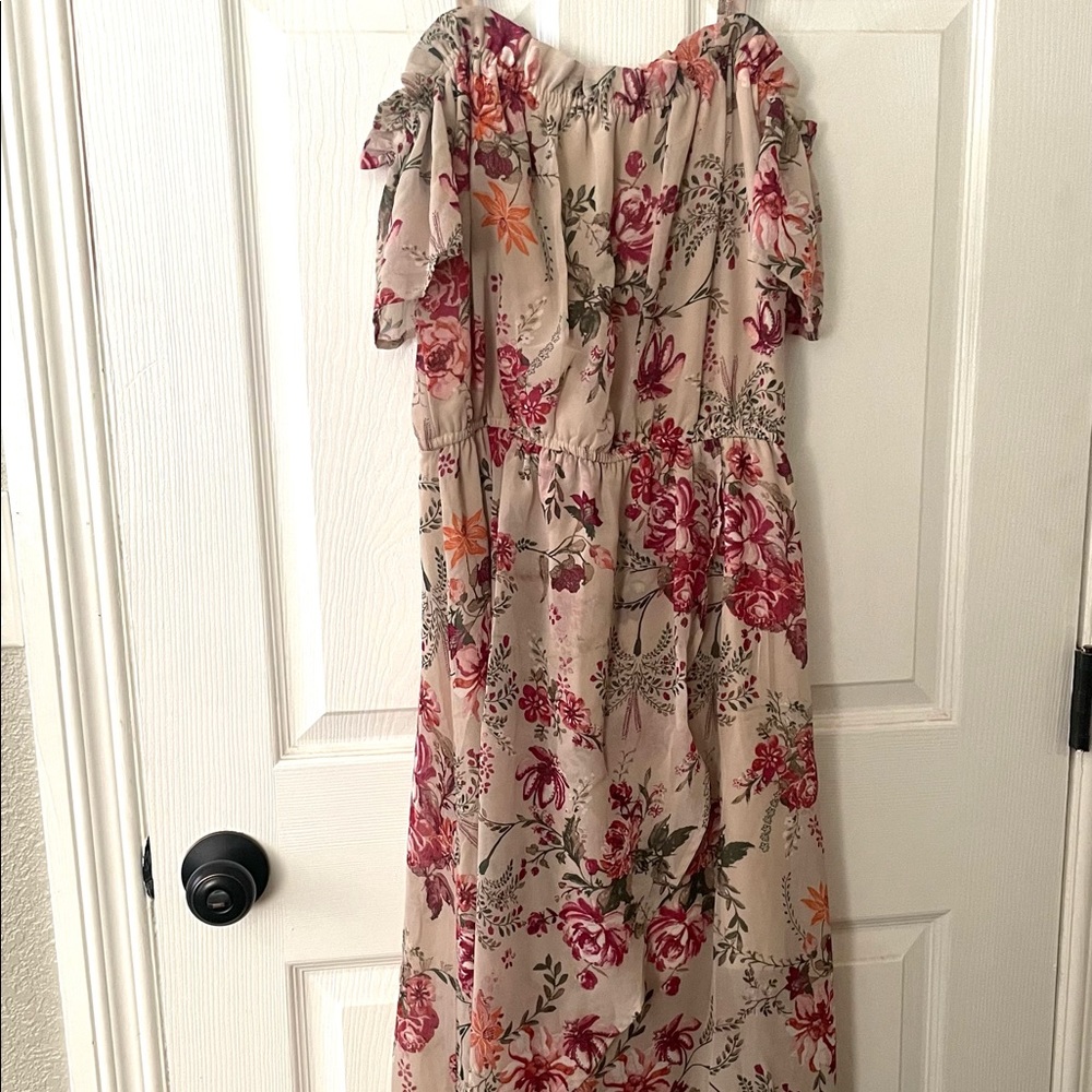 Floral Maxi High Low Dress